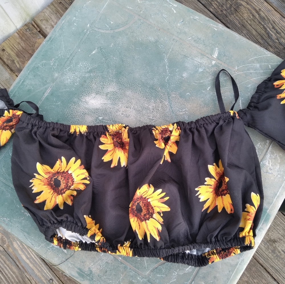 Sunflower crop top